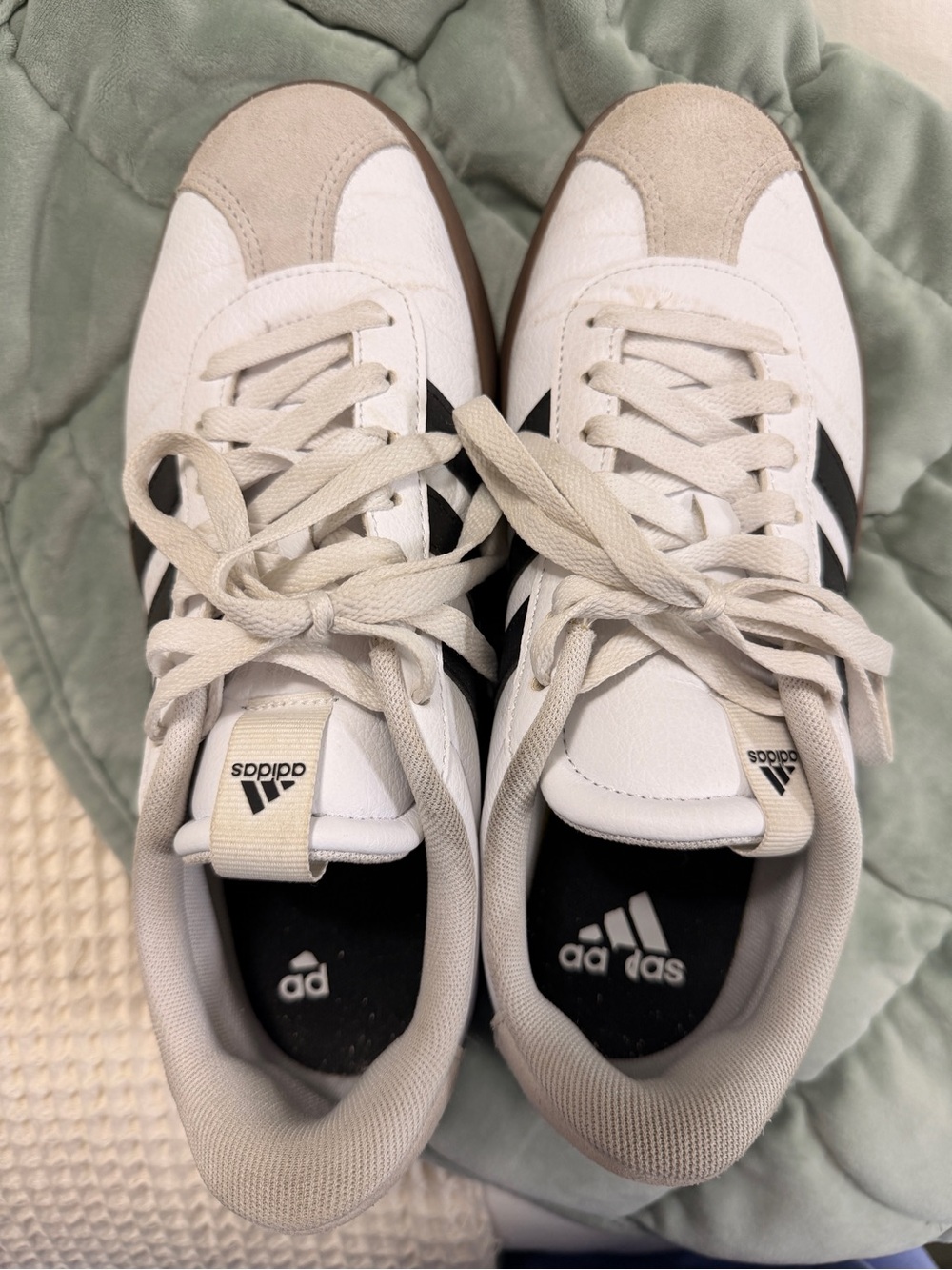 Adidas White and Black Retro Sneaker